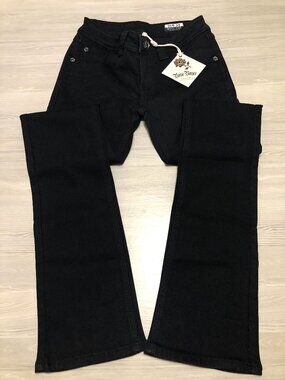 Rose Royce Arianna Jeans Low Rise Boot Cut Black Womens Sizes 25,26,27